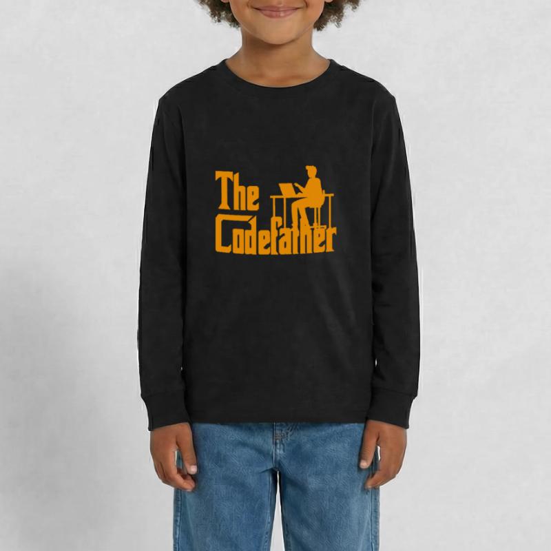 The Codefather Coding Programierer Geschenk Teenager Premium Bio Langarmshirt