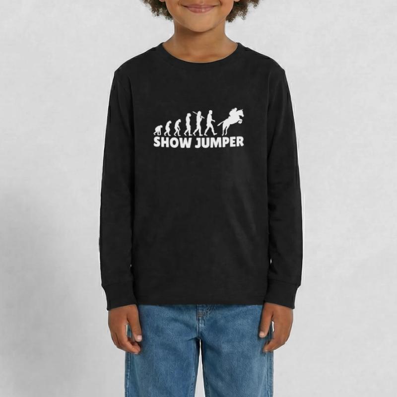Evolution Riding Saut d’obstacles T-shirt manches longues Premium Ado