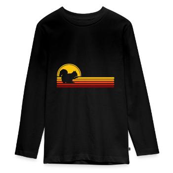 Écureuils - T-shirt manches longues Premium Ado - noir - Devant - AI Model Kid Female (0cm)