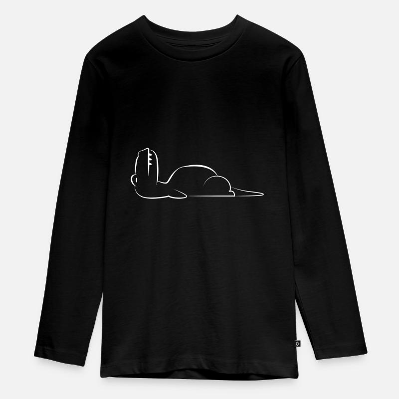 t-rest cute dino dinosaur - T-shirt manches longues Premium Ado - noir