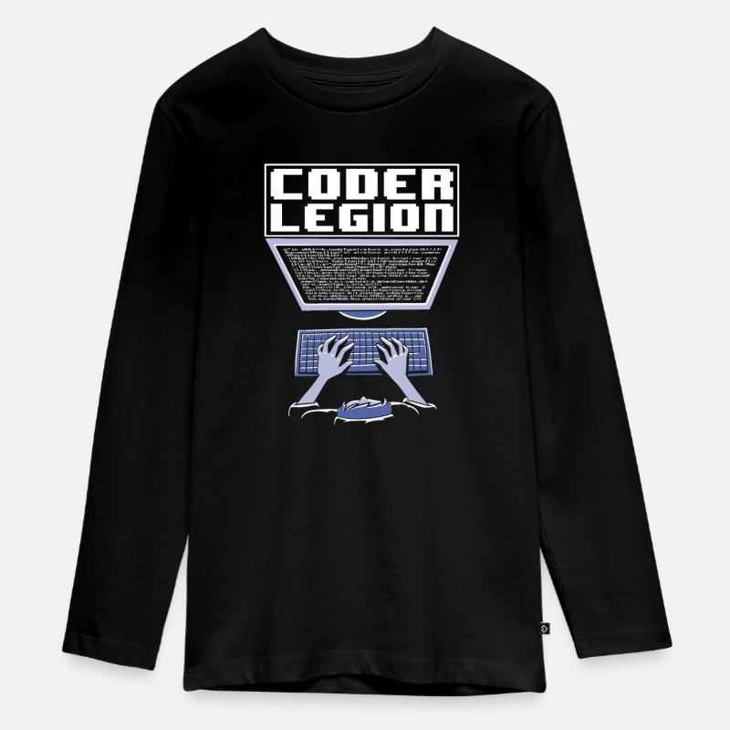 Programmierer Coder Software Entwickler - Teenager Premium Bio Langarmshirt - Schwarz