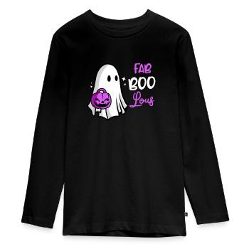 Halloween - Teenager Premium Organic Long Sleeve Shirt - black - Front - AI Model Kid Female (0cm)