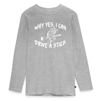Halloween - T-shirt manches longues Premium Ado - gris chiné - Devant