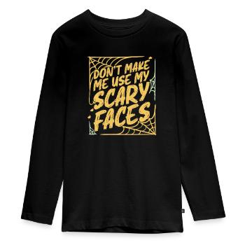 Halloween - Teenager Premium Bio Langarmshirt - Schwarz - Vorne - AI Model Kid Female (0cm)