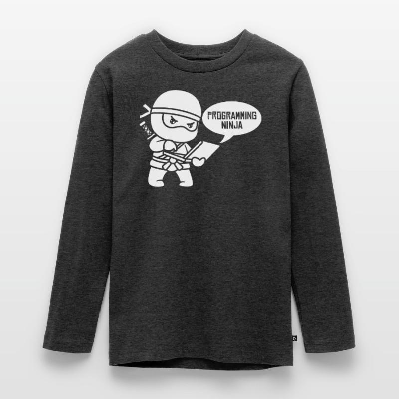 Developer Coder Programmer Ninja Teenager Premium Organic Long Sleeve Shirt