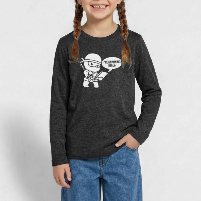 Developer Coder Programmer Ninja Teenager Premium Organic Long Sleeve Shirt