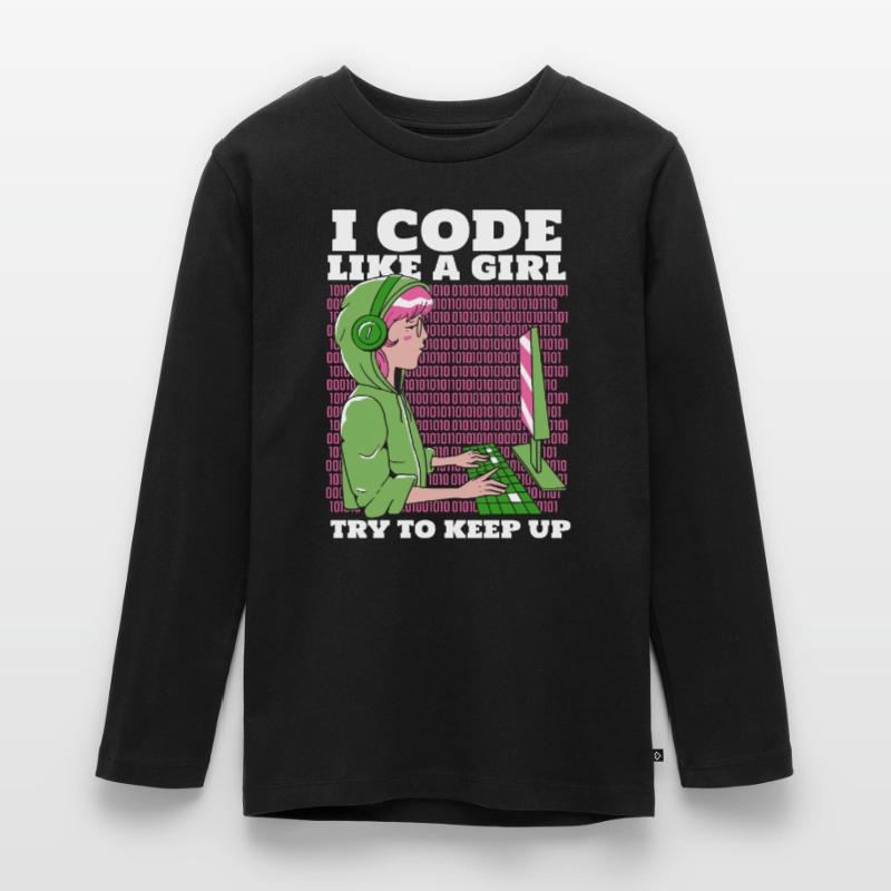 Developer Coder Programmer Teenager Premium Organic Long Sleeve Shirt