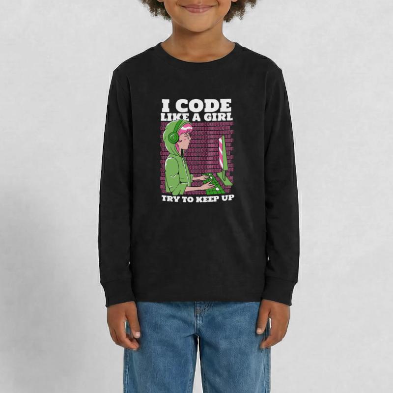 Developer Coder Programmer Teenager Premium Organic Long Sleeve Shirt