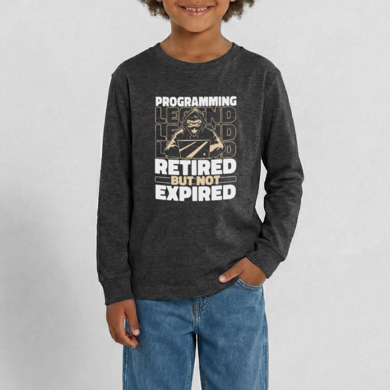 Developer Coder Retired Programmer Teenager Premium Organic Long Sleeve Shirt
