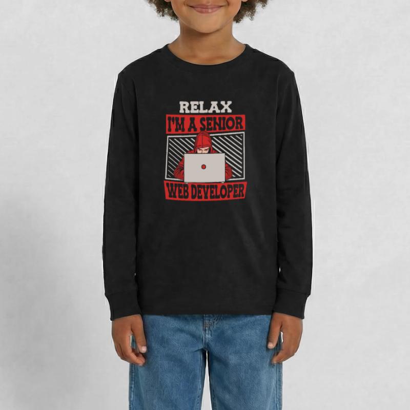 Web Developer Web Developer Senior Teenager Premium Organic Long Sleeve Shirt
