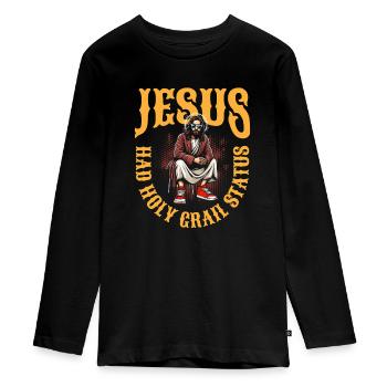 Baskets Christian - T-shirt manches longues Premium Ado - noir - Devant - AI Model Kid Female (0cm)