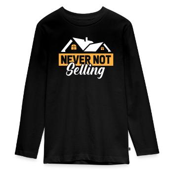 Realtor - Teenager Premium Organic Long Sleeve Shirt - black - Front - AI Model Kid Female (0cm)