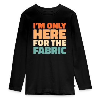 Sewing Sewing Machine - Teenager Premium Organic Long Sleeve Shirt - black - Front - AI Model Kid Female (0cm)