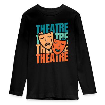 Theatre Actors - Teenager Premium Organic Long Sleeve Shirt - black - Front - AI Model Kid Female (0cm)