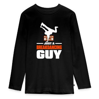 Breakdance Breakdancer Breakdancing - Teenager Premium Bio Langarmshirt - Schwarz - Vorne - AI Model Kid Female (0cm)