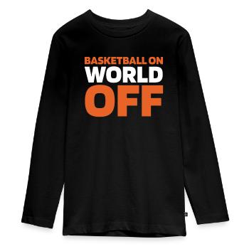Basket-ball Basketballer Basket-ball sur World Off - T-shirt manches longues Premium Ado - noir - Devant - AI Model Kid Female (0cm)