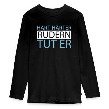 Rudern Ruderer - Teenager Premium Bio Langarmshirt - Schwarz - Vorne - AI Model Kid Female (0cm)