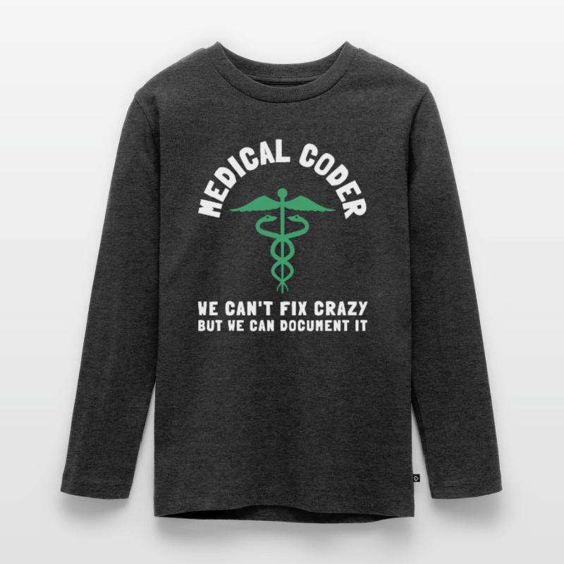 Medical Coder Coding VA Nurse And Clinical Coding Teenager Premium Bio Langarmshirt