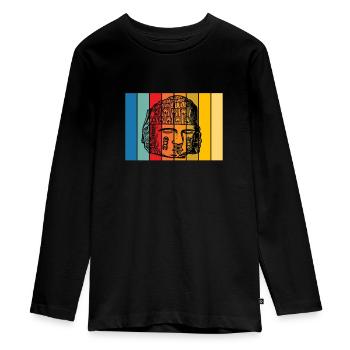 Calendario Azteca Mexican Heritage Maya Aztec - T-shirt manches longues Premium Ado - noir - Devant - AI Model Kid Female (0cm)