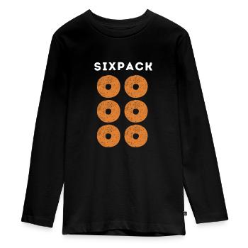 Sesame Bagel New York Jewish Deli - Teenager Premium Bio Langarmshirt - Schwarz - Vorne - AI Model Kid Female (0cm)