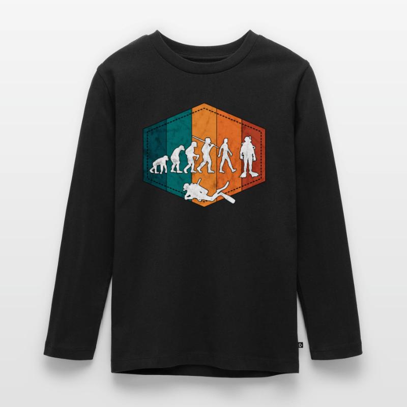 Diver Evolution Diver retro Teenager Premium Organic Long Sleeve Shirt