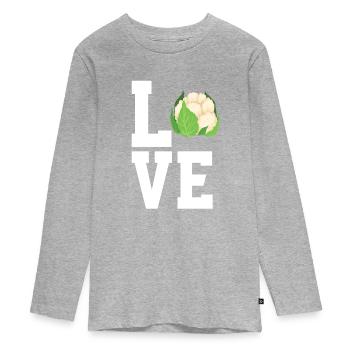 Amateurs de chou-fleur - T-shirt manches longues Premium Ado - gris chiné - Devant