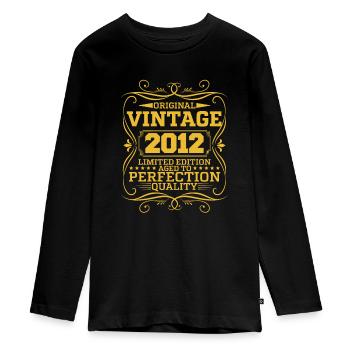 Vintage 2012 Édition Limitée Originale - T-shirt manches longues Premium Ado - noir - Devant - AI Model Kid Female (0cm)
