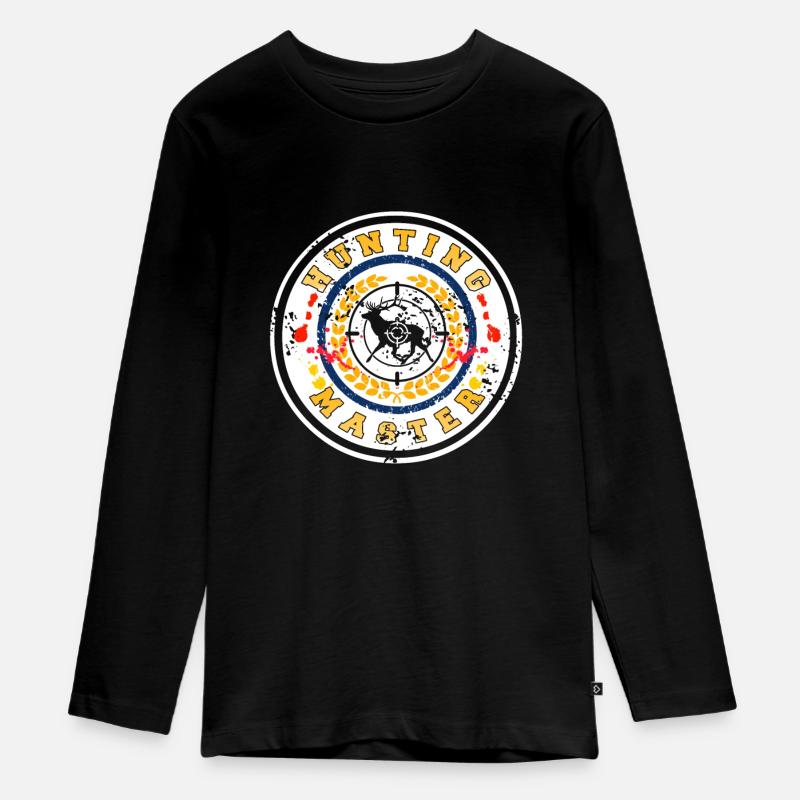 Maître de chasse vintage Conceptions de chasse impressionnantes - T-shirt manches longues Premium Ado - noir