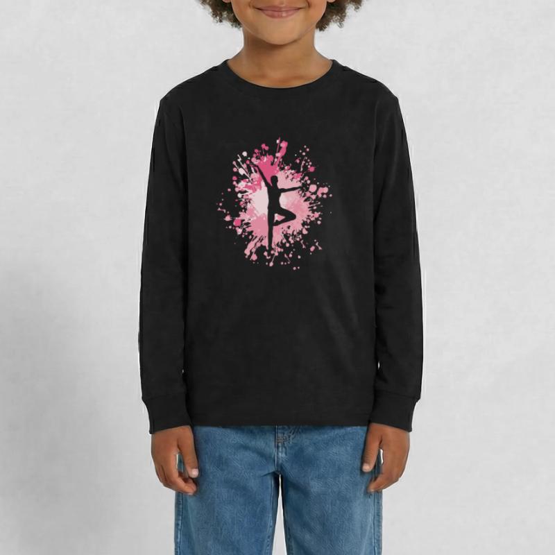 Dancing Basic Color Splash Teenager Premium Bio Langarmshirt