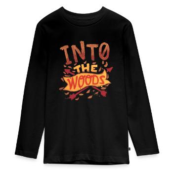Into The Woods Conceptions impressionnantes de camping de randonnée - T-shirt manches longues Premium Ado - noir - Devant - AI Model Kid Female (0cm)