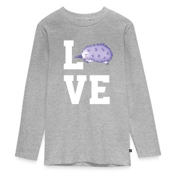 Babouin - T-shirt manches longues Premium Ado - gris chiné - Devant