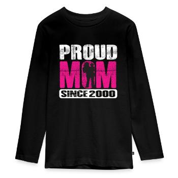 Maman fière depuis 2000 - T-shirt manches longues Premium Ado - noir - Devant - AI Model Kid Female (0cm)