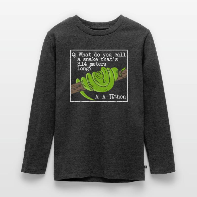 python serpent pithon pi tag icône maths drôles T-shirt manches longues Premium Ado