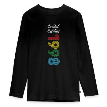 Édition limitée 1998 - T-shirt manches longues Premium Ado - noir - Devant - AI Model Kid Female (0cm)