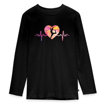 Gymnastique | Gymnastique Gymnastique Filles Femmes - T-shirt manches longues Premium Ado - noir - Devant - AI Model Kid Female (0cm)
