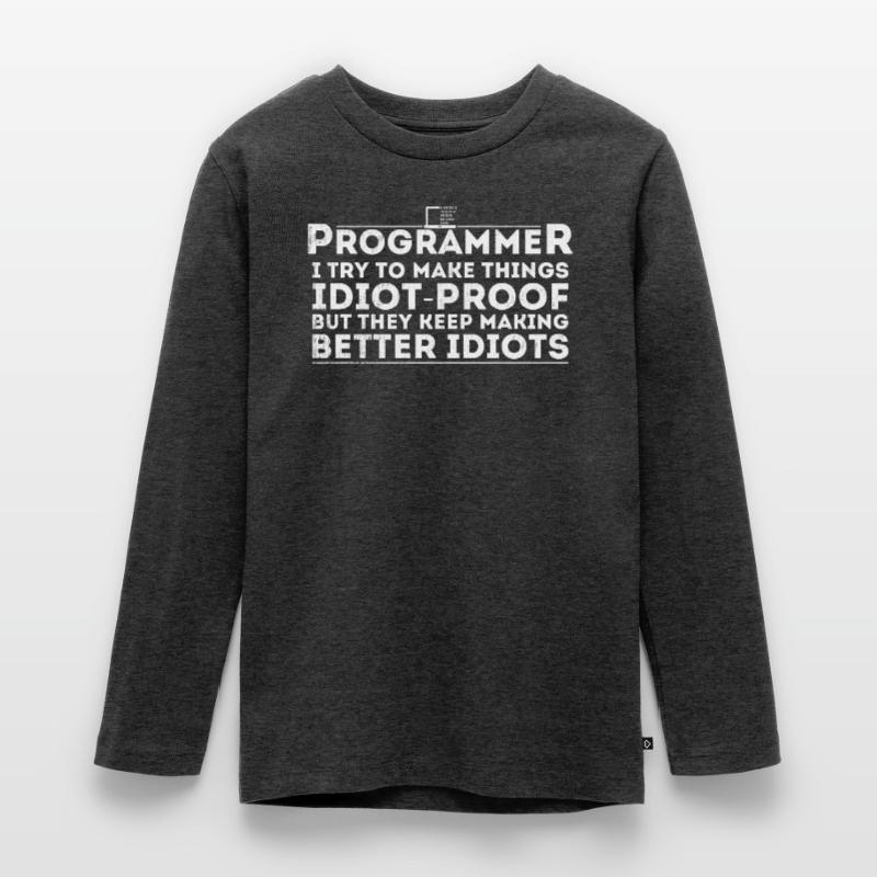 Funny Programmer Humor Computer Coder Programming Teenager Premium Organic Long Sleeve Shirt