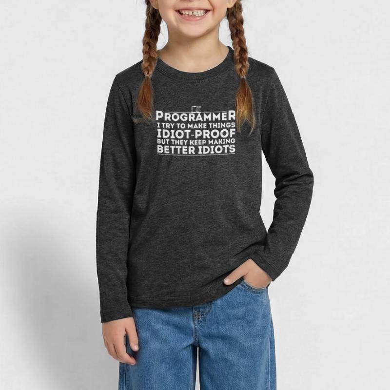 Funny Programmer Humor Computer Coder Programming Teenager Premium Organic Long Sleeve Shirt