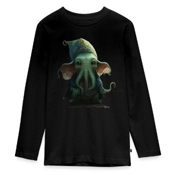 Lord of Darkness - Teenager Premium Organic Long Sleeve Shirt - black - Front - AI Model Kid Female (0cm)