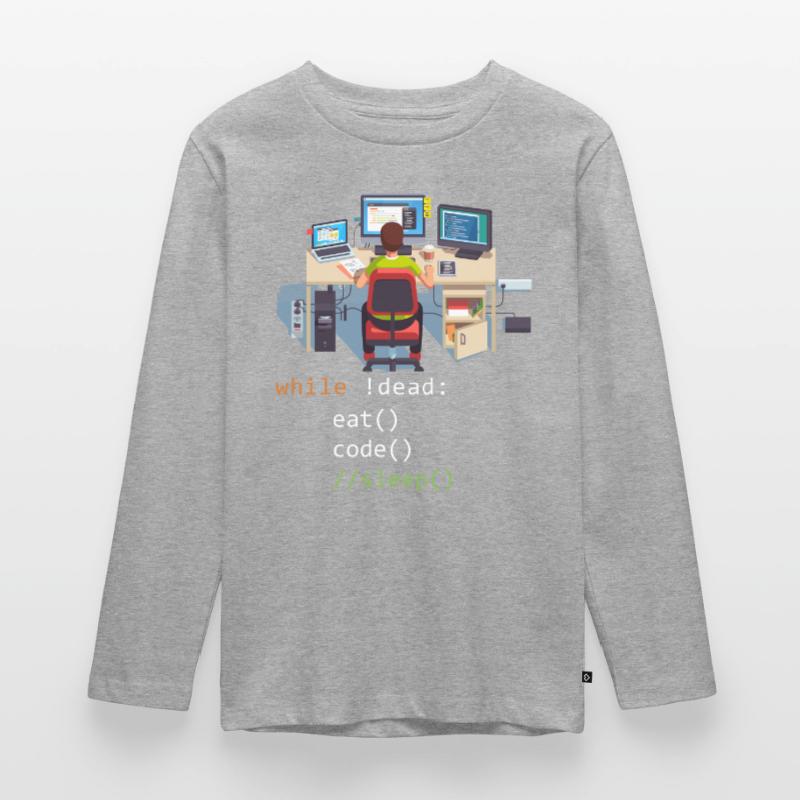 Informatik Python Programmierer Eat Code Sleep Teenager Premium Bio Langarmshirt