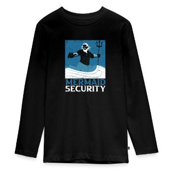 Mermaid Safety Funny Water Polo Sports - T-shirt manches longues Premium Ado - noir - Devant - AI Model Kid Female (0cm)