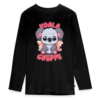 Süßes Koalagruppe Kindergarten Gruppentier - Teenager Premium Bio Langarmshirt - Schwarz - Vorne - AI Model Kid Female (0cm)