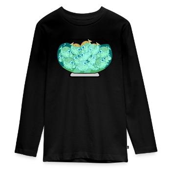 Puffer Fish Aquarium Puffer Fish - T-shirt manches longues Premium Ado - noir - Devant - AI Model Kid Female (0cm)
