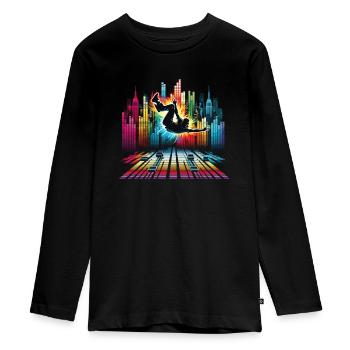 Breakdance Breakdancer Breakdance Enfants - T-shirt manches longues Premium Ado - noir - Devant - AI Model Kid Female (0cm)
