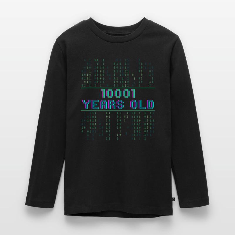 17th birthday 17 years old Binary Code Computer Science Teenager Premium Organic Long Sleeve Shirt