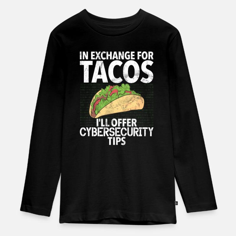 Cyber-sicherheits-hacker-hacking - Teenager Premium Bio Langarmshirt - Schwarz