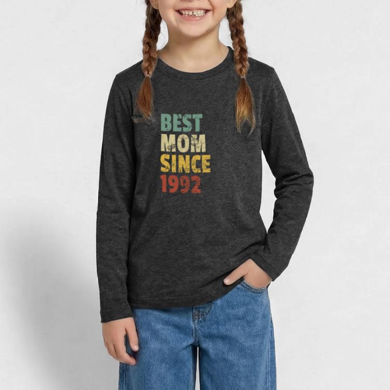 Beste Mutter seit 1992 Muttertags-Slogan-Zitat Teenager Premium Bio Langarmshirt