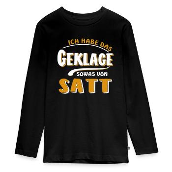 I'M TIRED OF THE COMPLAINT - Teenager Premium Organic Long Sleeve Shirt - black - Front - AI Model Kid Female (0cm)
