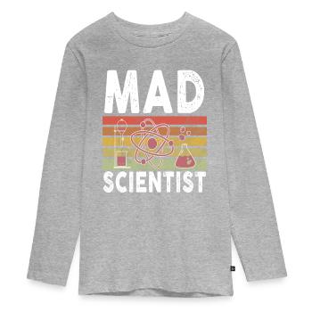 Savant fou - T-shirt manches longues Premium Ado - gris chiné - Devant