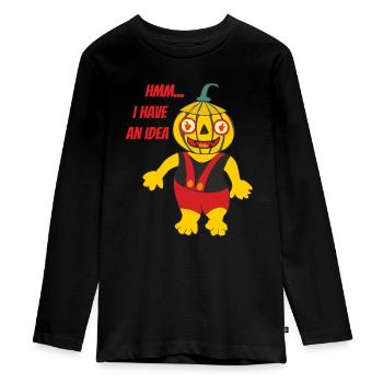 J’ai une idée - T-shirt manches longues Premium Ado - noir - Devant - AI Model Kid Female (0cm)