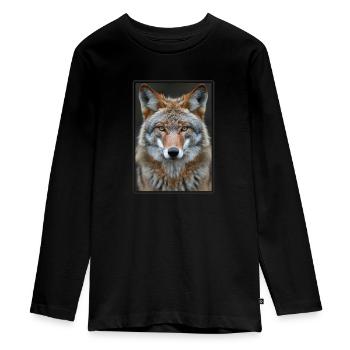 Coyotes Coyote - T-shirt manches longues Premium Ado - noir - Devant - AI Model Kid Female (0cm)